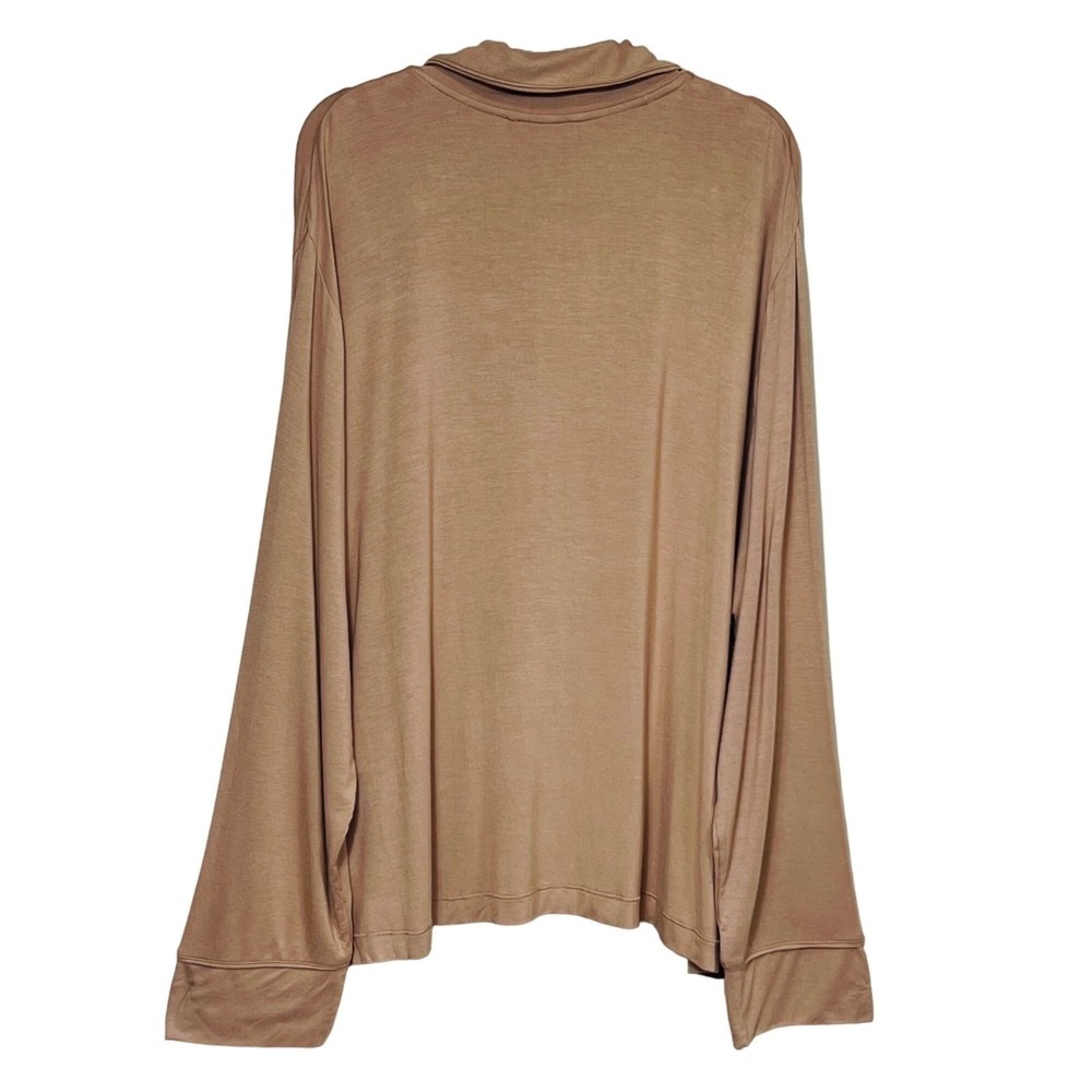 SKIMS Sleep Set Long Sleeve Pajama Top + Pants Ochre 3X - Picture 4 of 12